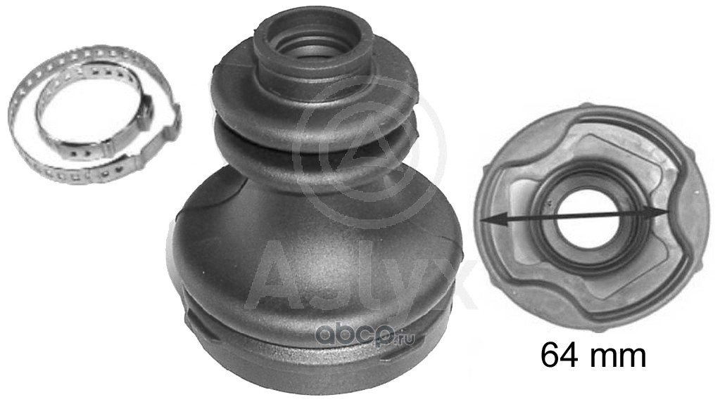 as200566 ПЫЛЬНИК ШРУСА К-Т REN CLIO II/KANGOO/MEGANE/DAC LOGAN 23x65мм. ASLYX AS-200566 — фото 255x150