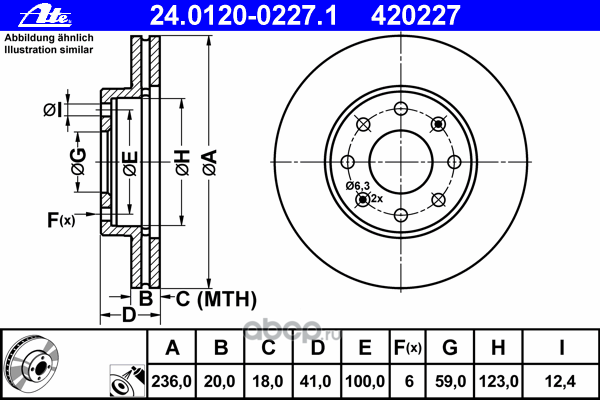 24012002271 24.0120-0227.1_диск тормозной передний! Chevrolet Aveo T250 1.2-1.6 06>/Kalos 1.2-.16 05> — фото 255x150