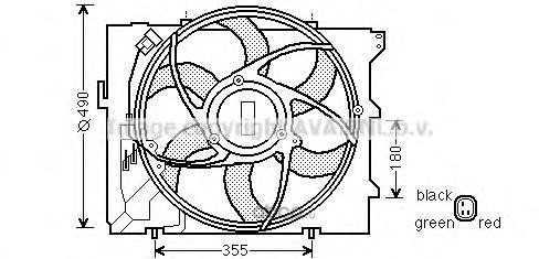 bw7523 Вентилятор радиатора BMW 3(E90) 03 — фото 255x150