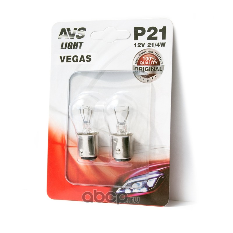 a78473s Лампа P21/5W 12V/21/5W (смещенный цоколь) (блистер, к-т 2 шт.); AVS — фото 255x150