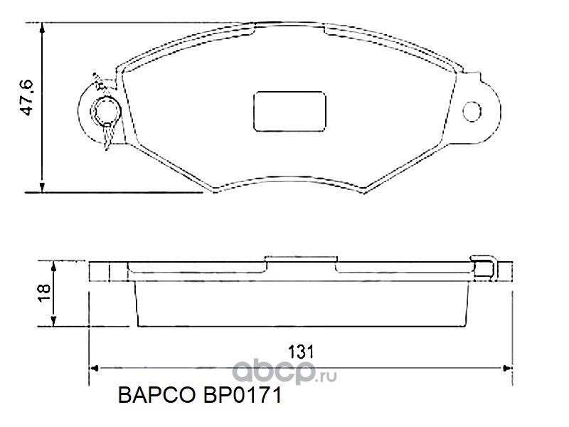 bp0171 Колодка тормозная Citroen Xsara 97-10, Peugeot Kangoo Express 99-03 передняя к-т 4шт дисковая — фото 255x150