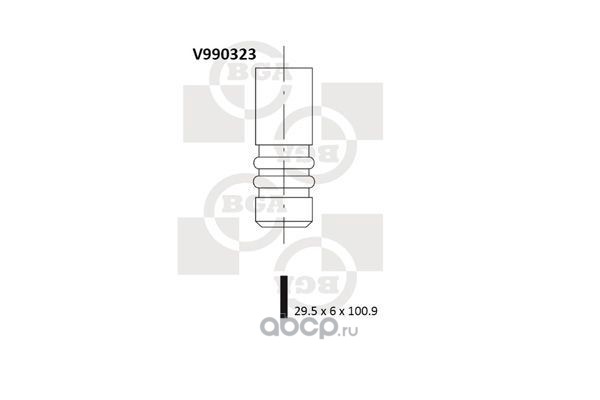 v990323 Клапан впускной 29.55x6x100.9 Audi A2 1.4 AUA/BBY 01-05 — фото 255x150