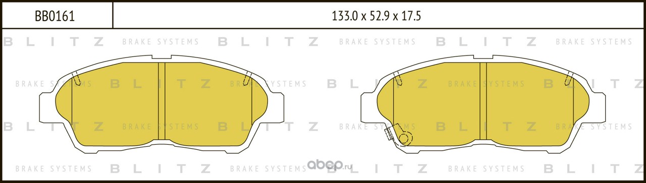 bb0161 Колодки тормозные дисковые передние TOYOTA Carina E 92- BB0161 — фото 255x150