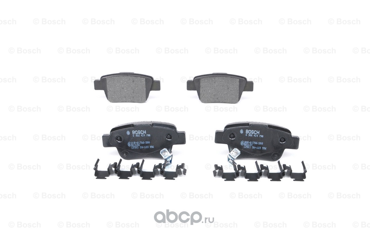 0986424798 Колодки тормозные TOYOTA Avensis,Corolla (03-) задние (4шт.) BOSCH — фото 255x150