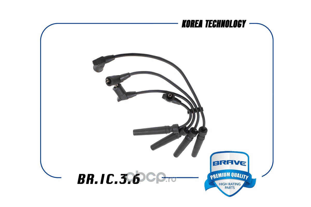bric36 Высоковольтные провода силикон Daewoo Nexia1.5, Chevrolet Aveo1.4, Chevrolet Cruze1 BRAVE BR.IC.3.6 — фото 255x150