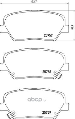 p30070 Колодки дисковые передние с антискрип. пластинами Hyundai Solaris all 11 — фото 255x150