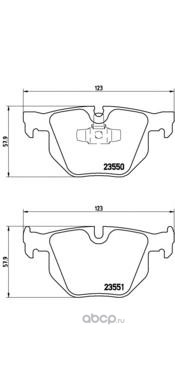 p06039 Колодки тормозные дисковые задн. BMW 3 SERIES (E90) 03/10-10/11  X1 (E84) 09/09-08/11 — фото 255x150