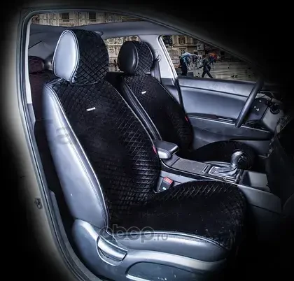 21451 Накидка на сиденье CarFashion City передняя велюр 2 шт. черная — фото 255x150