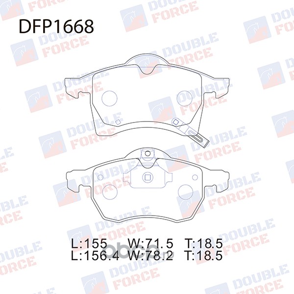 dfp1668 Колодки тормозные дисковые Double Force — фото 255x150