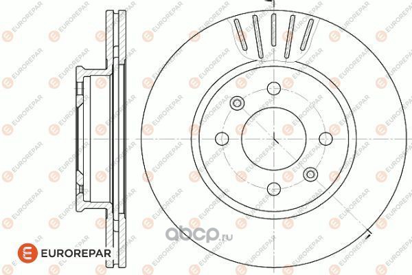 1622816180 Диск тормозной передний EUROREPAR 1622816180 — фото 255x150