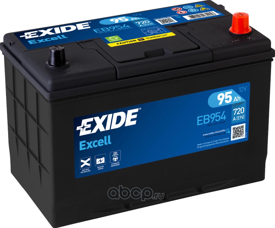 eb954 Аккумуляторная батарея 19.5/17.9 евро 95Ah 760A 306/173/222 — фото 255x150