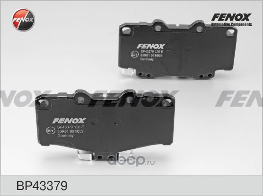 bp43379 Колодки тормозные передние FENOX BP43379 — фото 255x150
