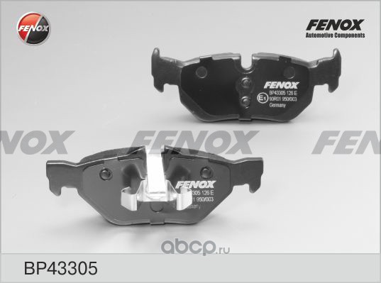 bp43305 КОЛОДКИ ТОРМОЗНЫЕ ДИСКОВЫЕ BMW E87, 2.0, 04-, ATE 123,1*47.1/48.2; Задние Fenox BP43305 — фото 255x150