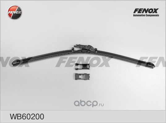 wb60200 Щетка стеклоочистителя 600 мм бескаркасная 1 шт FENOX Multi Adapter X5 WB60200 — фото 255x150