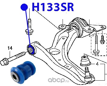 h133sr Сайлентблок передний переднего рычага — фото 255x150