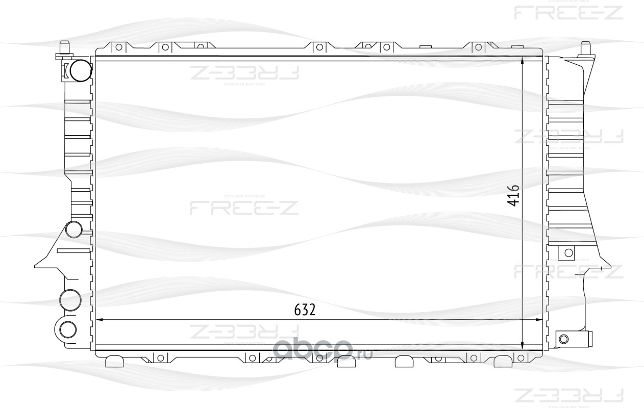 kk0111 Радиатор охлаждения AUDI 100/A6 90-> FREE-Z KK0111 — фото 255x150