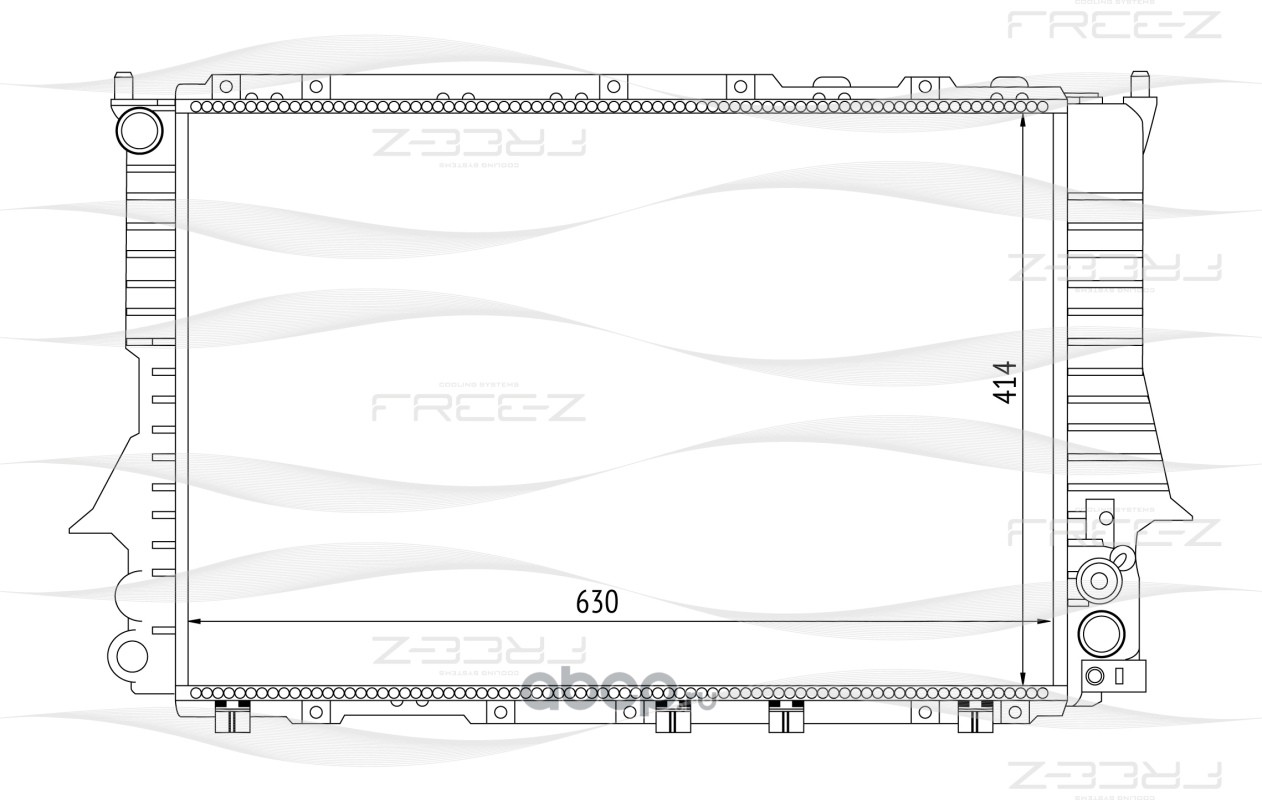 kk0112 Радиатор охлаждения AUDI 100/A6 91-> FREE-Z KK0112 — фото 255x150