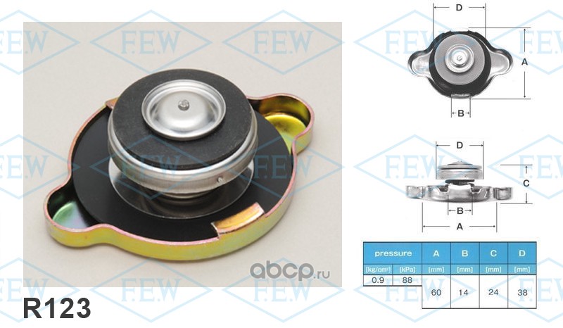 r123 Крышка радиатора 0.9 kg/cm FUTABA — фото 255x150