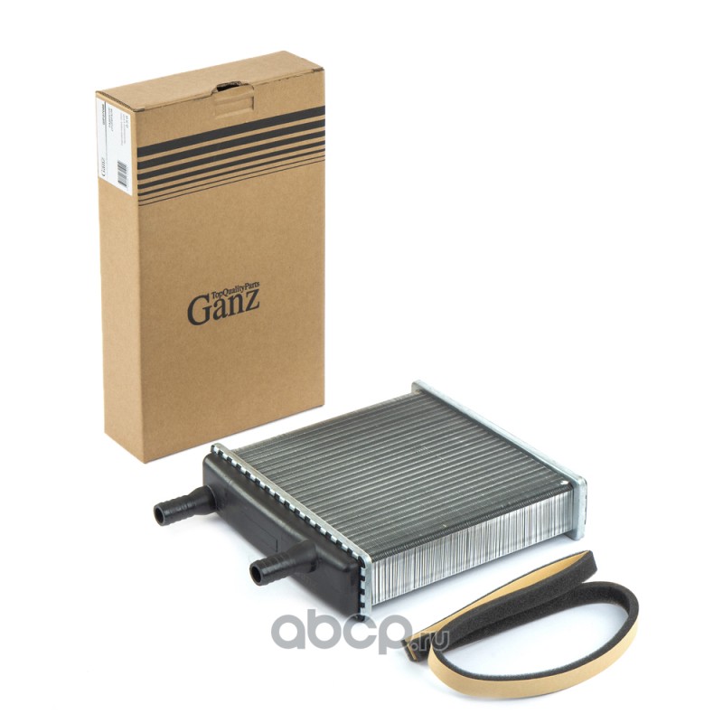 gif07088 Радиатор отопителя (печки) ГАЗ-3302 до 2003г 16 мм алюминиевый GANZ GIF07088 — фото 255x150