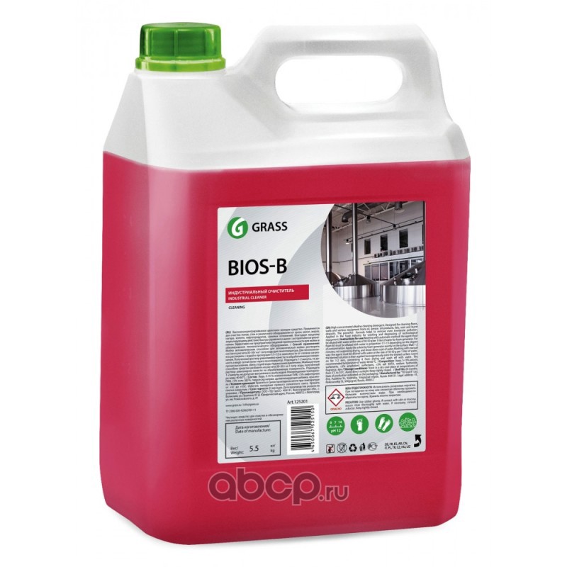 125201 Чистящее средство для очистки и обезжиривания различных поверхностей Bios B , канистра 5, 5 кг GRASS 125201 — фото 255x150