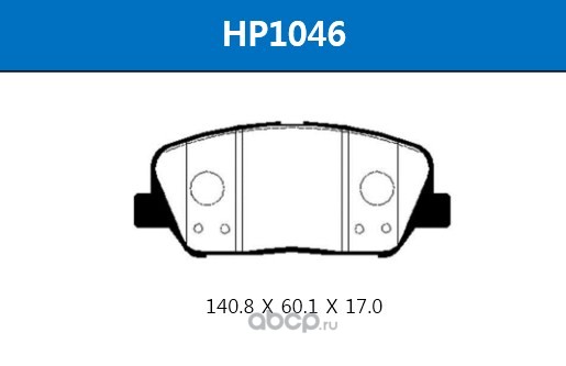 hp1046 Колодки тормозные HYUNDAI/KIA GENESIS COUPE/OPTIMA 10- перед — фото 255x150