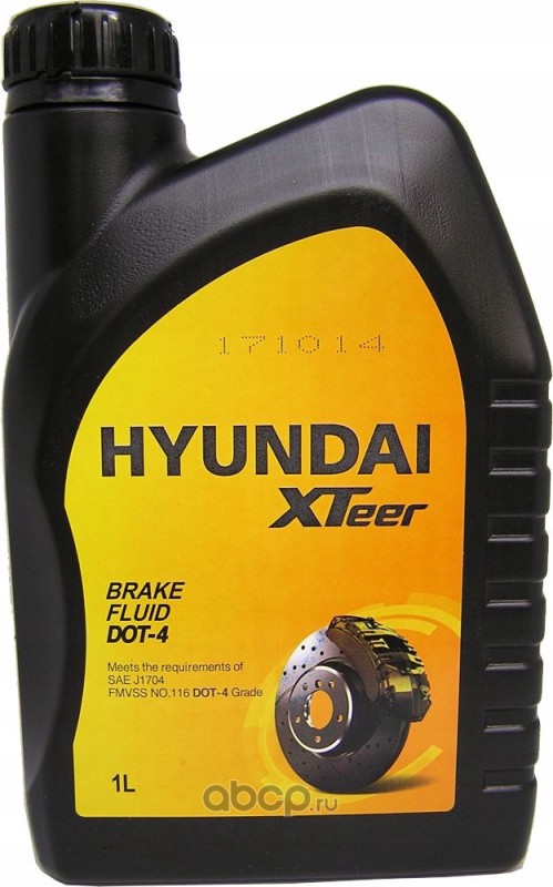 2010853 Жидкость тормозная Hyundai Xteer Brake Fluid DOT4 1 л 2010853 — фото 255x150