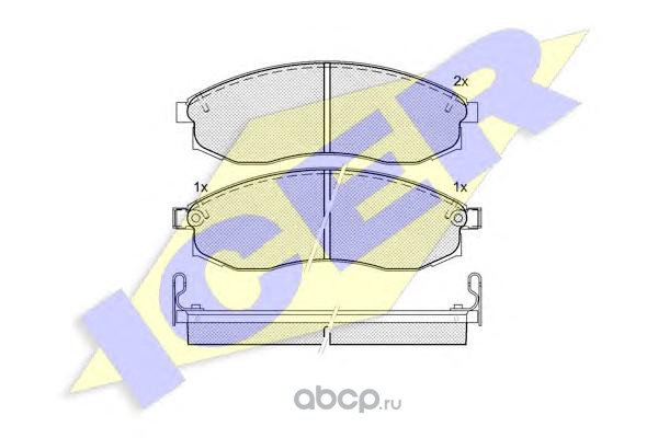 181179 Колодки передние NISSAN MAXIMA A32/MITSUBISHI L200 ICER 181179 — фото 255x150