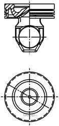 40368600 Поршнекомплект  составной поршень  Scania DC DT DSC12 d127 0 STD KS — фото 255x150