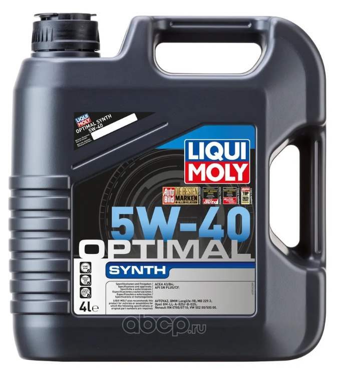 3926 Масло моторное LIQUI MOLY Optimal Synth 5W-40 синтетическое 4 л 3926 — фото 255x150