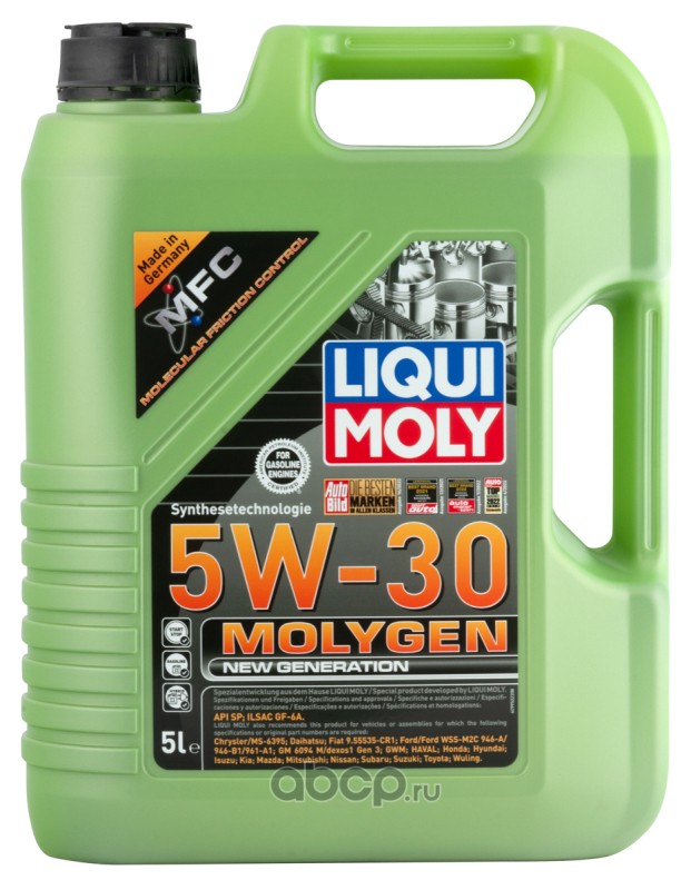 9952 Масло LiquiMoly 5/30 Molygen New Generation синтетическое SP/CF Ilsac GF-6A 5 л — фото 255x150