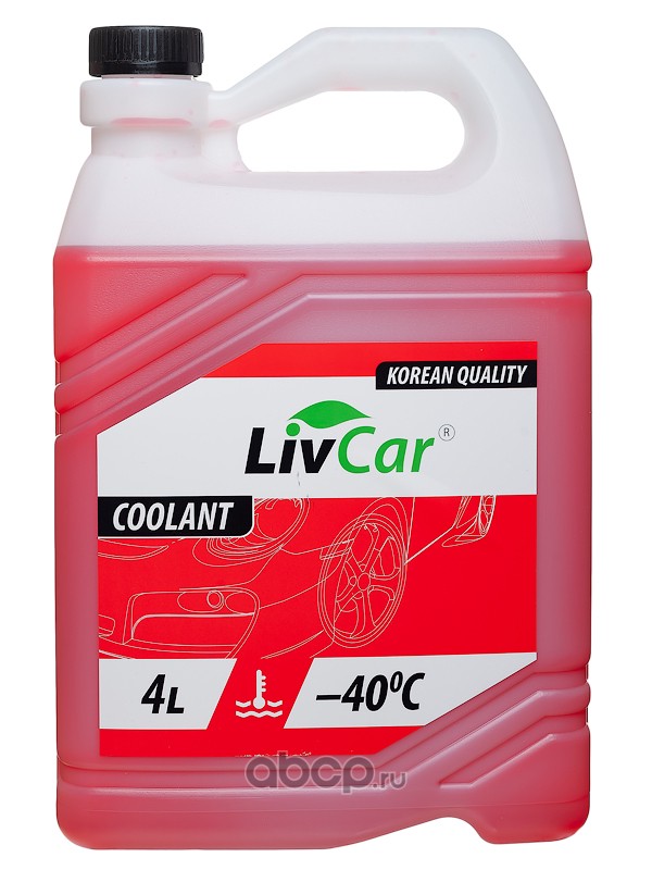 lca40004r Антифриз готовый LIVCAR COOLANT RED -40 (4л) — фото 255x150