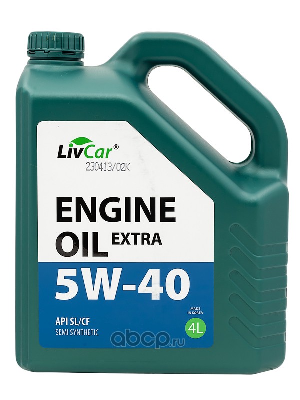 lc2610540004 Масло моторное LivCar Engine Oil EXTRA 5W-40 API SL/CF (4л) — фото 255x150