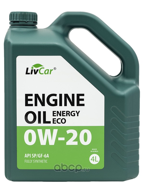 lc1550020004 Масло моторное 0W-20 LivCar Engine Oil ENERGY ECO 0W-20 API SP/GF-6A (4л х 4) — фото 255x150