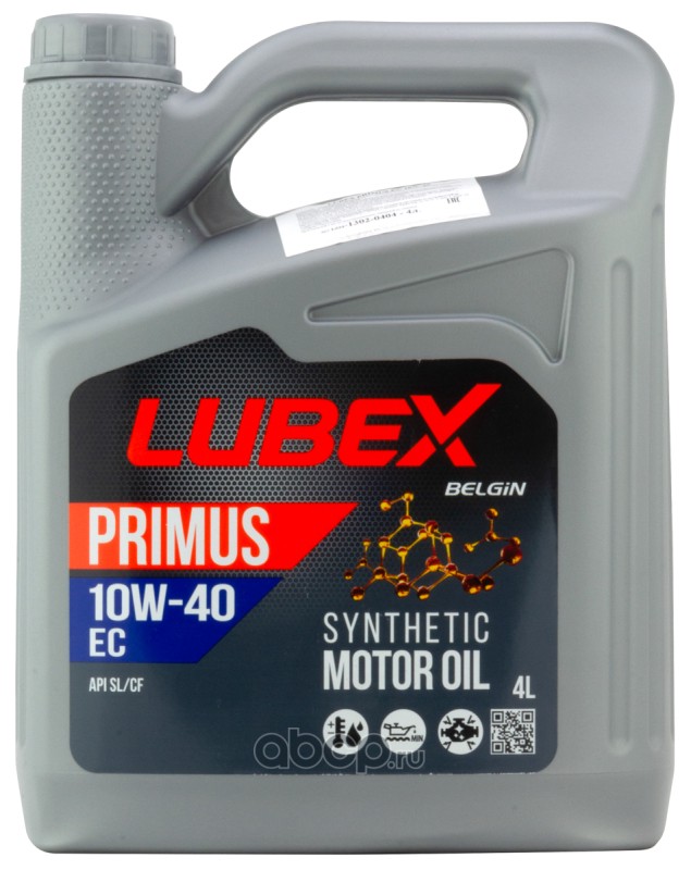 l03413020404 Масло LUBEX Primus EC 10W-40 (4л) — фото 255x150