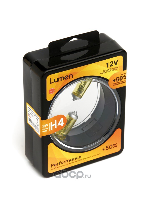 lpy12vh04 Лампа галоген. H4 12V 60/55W (P43t) Yellow +50 (Lumen) — фото 255x150