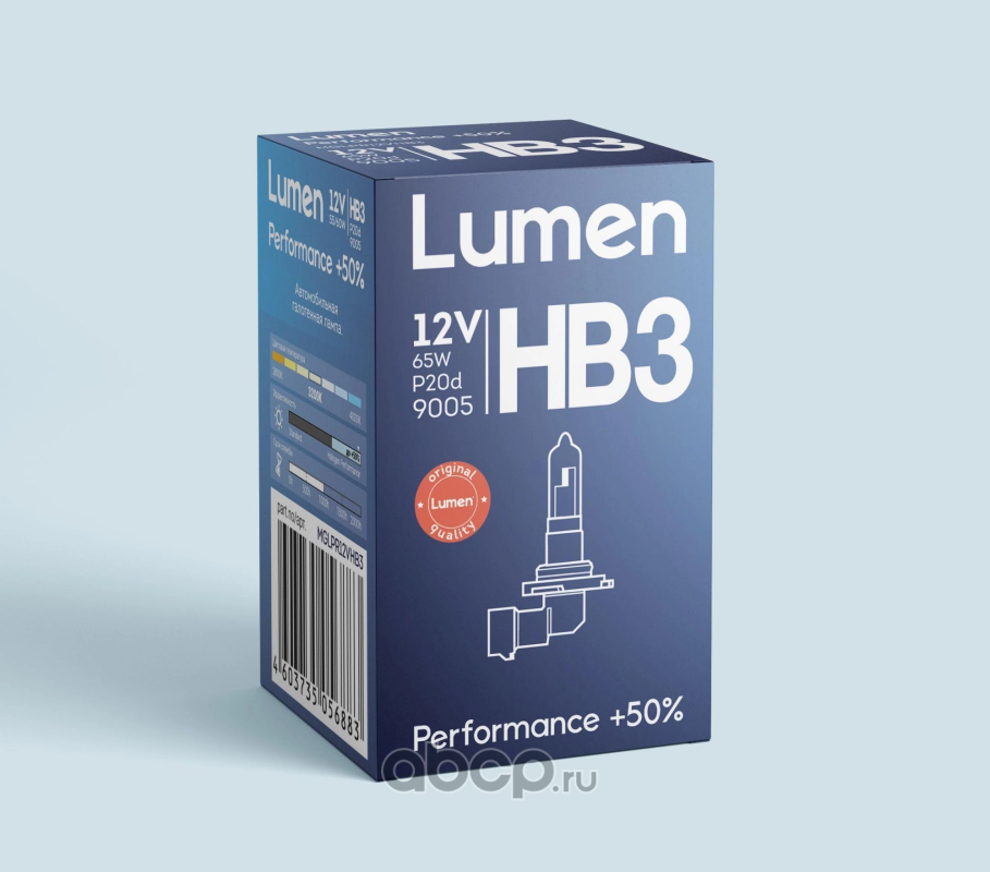 mglpr12vhb3 Лампа галоген.HВ3 12 V 65 W (P20d) (9005) Performance +50 (Lumen) — фото 255x150
