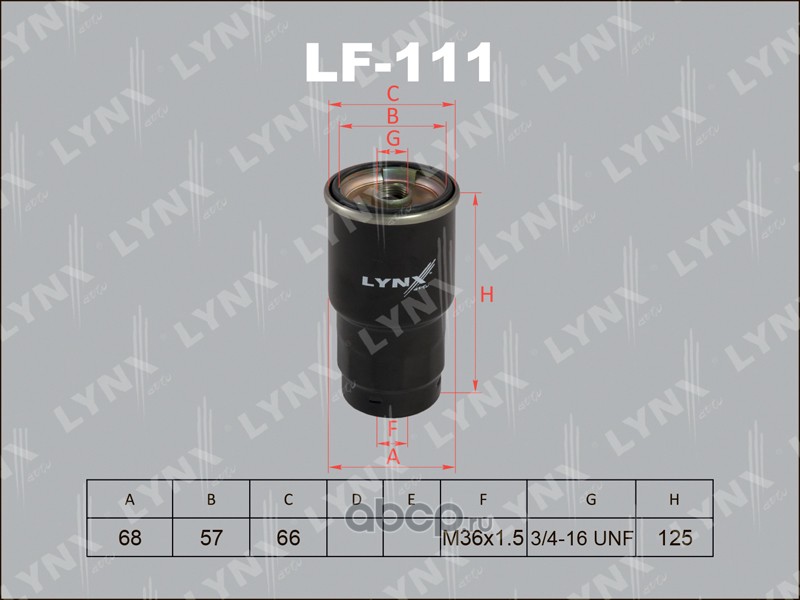lf111 Фильтр топливный LYNXauto LF-111 — фото 255x150