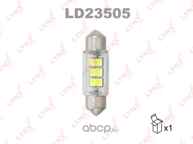 ld23505 Лампа светодиодная 24V C5W W SV8, 5 6900K LYNXauto LD23505 — фото 255x150