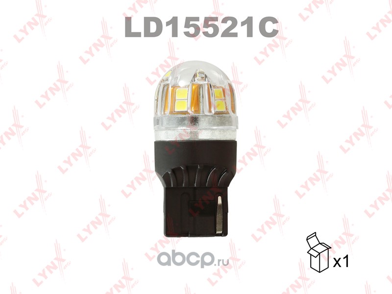 ld15521c Лампа светодиодная 12V W21W 21W W3x16d 6000K LYNXauto CANBUS 1 шт. картон T20 LD15521C — фото 255x150