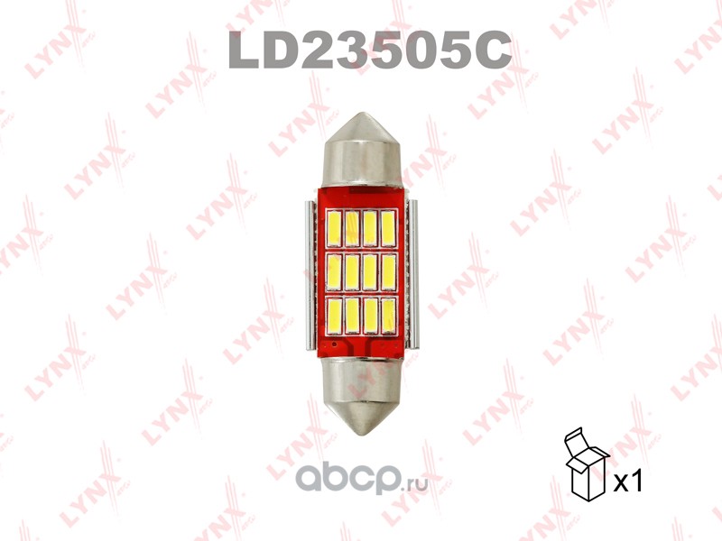 ld23505c Лампа светодиодная 24V C5W 5W SV8, 5 7000K LYNXauto CANBUS 1 шт. картон T11X35mm LD23505C — фото 255x150