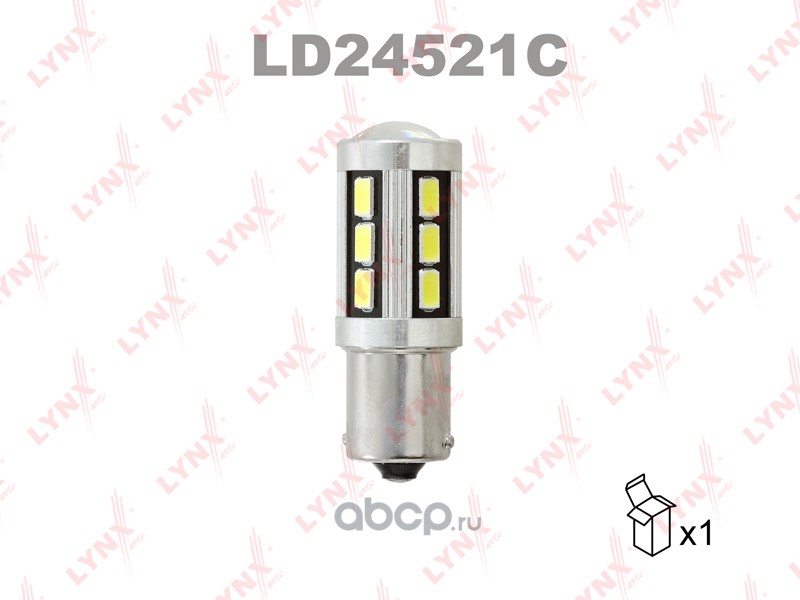 ld24521c Лампа светодиодная 24V P21W 21W BA15s 7200K LYNXauto CANBUS 1 шт. картон S25 LD24521C — фото 255x150