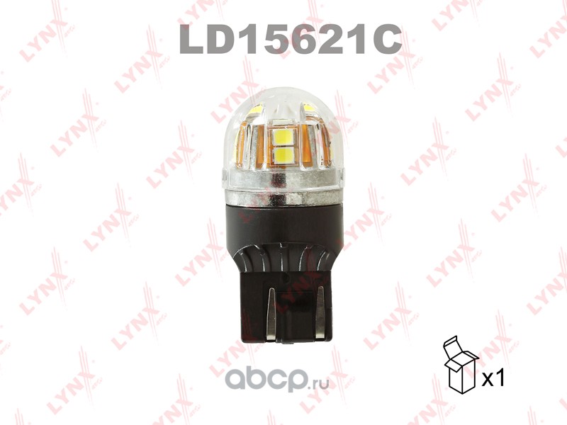 ld15621c Лампа светодиодная 12V W21/5W 21/5W W3x16q 6800K LYNXauto CANBUS 1 шт. картон T20 LD15621C — фото 255x150