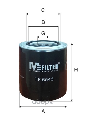 tf6543 Фильтр масляный HYUNDAI Porter (D4BF),Porter 2 (D4CB),HD35 (D4BB) KIA Bongo (06-) MFILTER — фото 255x150