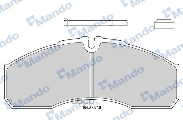 mbf015966 Колодки тормозные NISSAN Cabstar (06-) передние (с датчиком) (4шт.) MANDO — фото 255x150