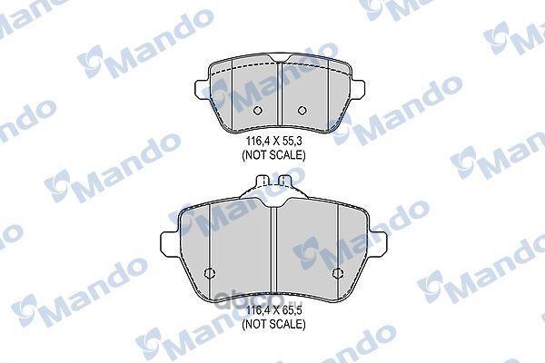 mbf015685 Колодки тормозные MERCEDES SL (R231) (12-) задние (4шт.) MANDO — фото 255x150