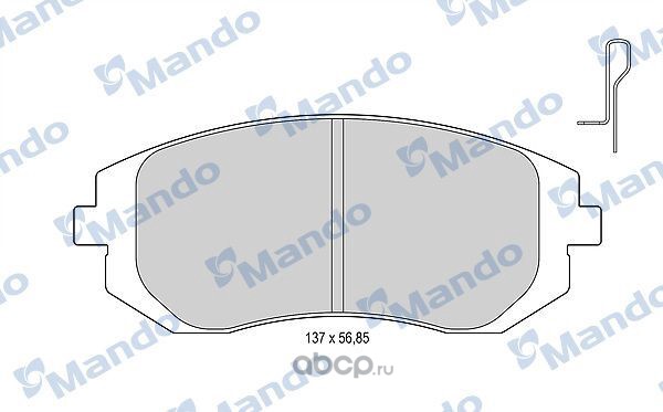 mbf015829 Колодки тормозные SUBARU Forester (08-),Impreza (08-),XV (12-) передние (4шт.) MANDO — фото 255x150