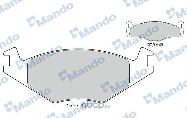 mbf015069 Колодки тормозные VW Polo (09-) AUDI A1 (10-) передние (4шт.) MANDO — фото 255x150