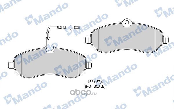 mbf015481 Колодки тормозные PEUGEOT Expert (07-) CITROEN Jumpy (07-) передние (4шт.) MANDO — фото 255x150