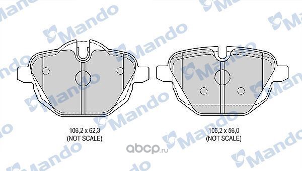 mbf015266 Колодки тормозные BMW 5 (F10, F11), X3 (F25), Z4 (2.0-3.0) (10-) задние (4шт.) MANDO — фото 255x150