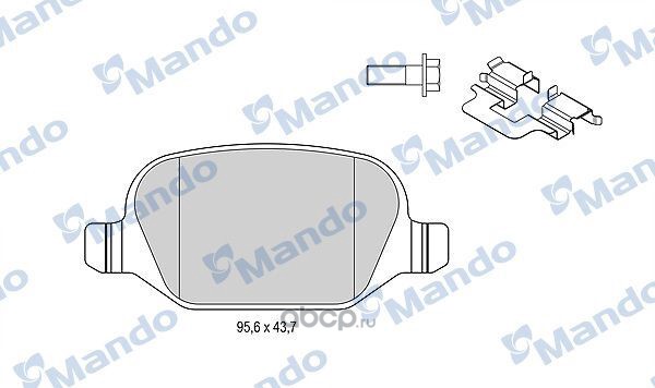 mbf015171 Колодки тормозные FIAT Linea (07-) задние (4шт.) MANDO — фото 255x150